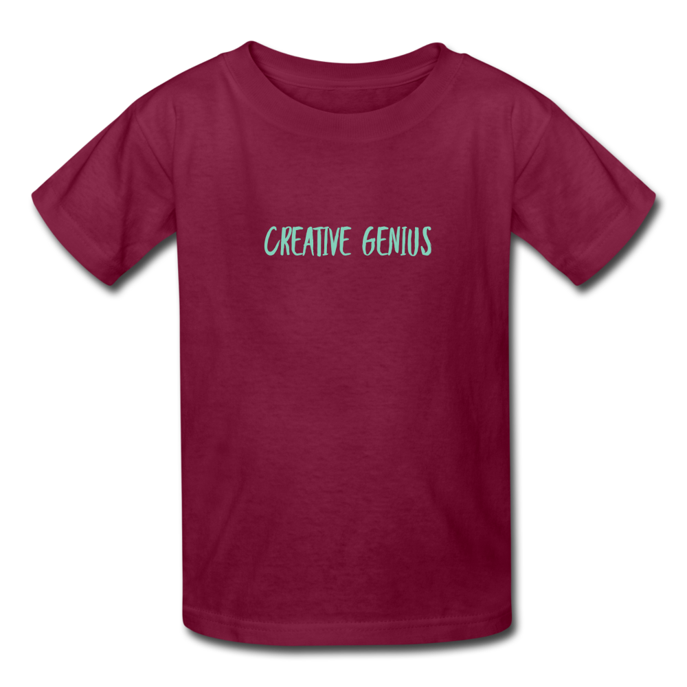 Creative Genius (Kids' T-Shirt) - burgundy