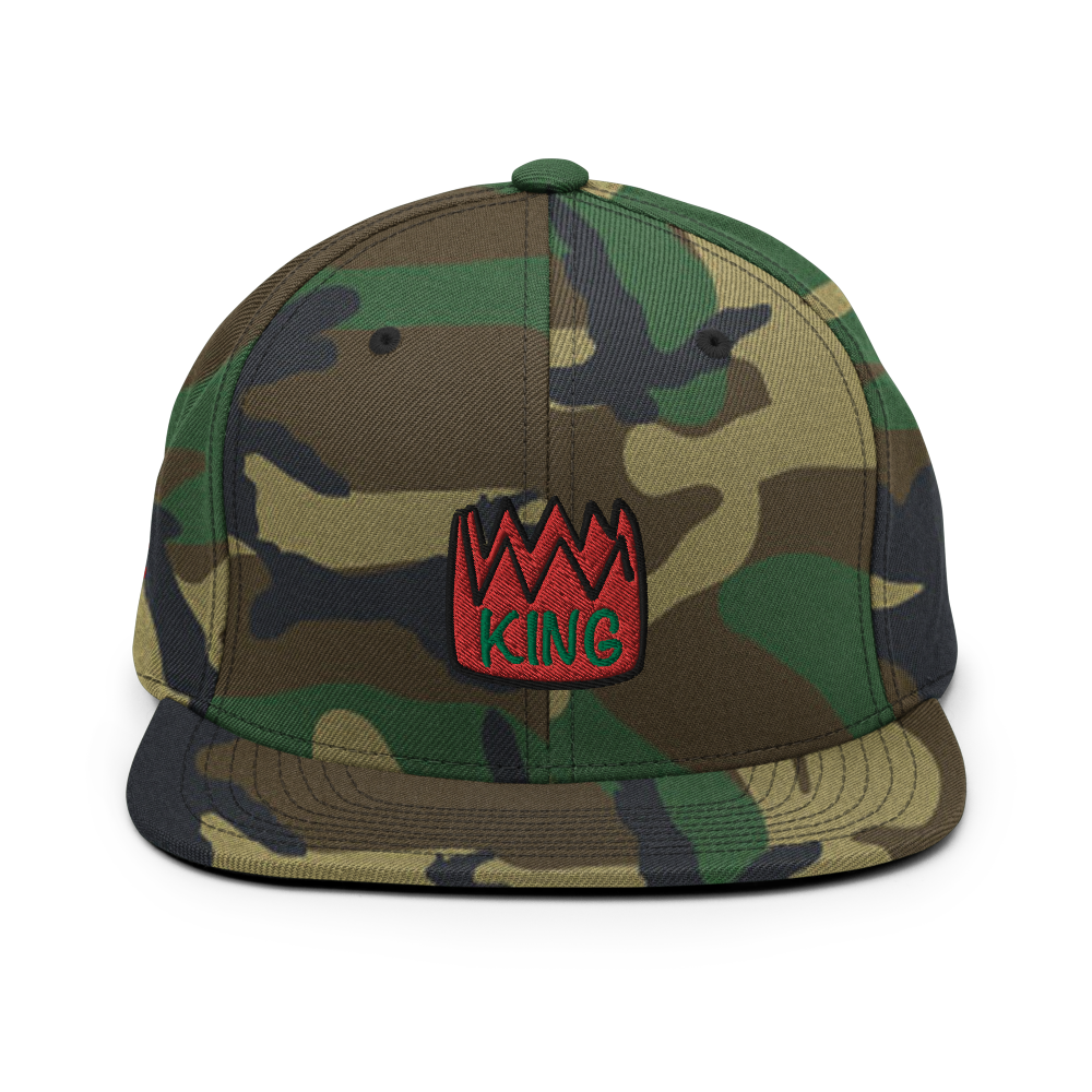 King (3D Puff Embroidered front Logo) Snapback Hat