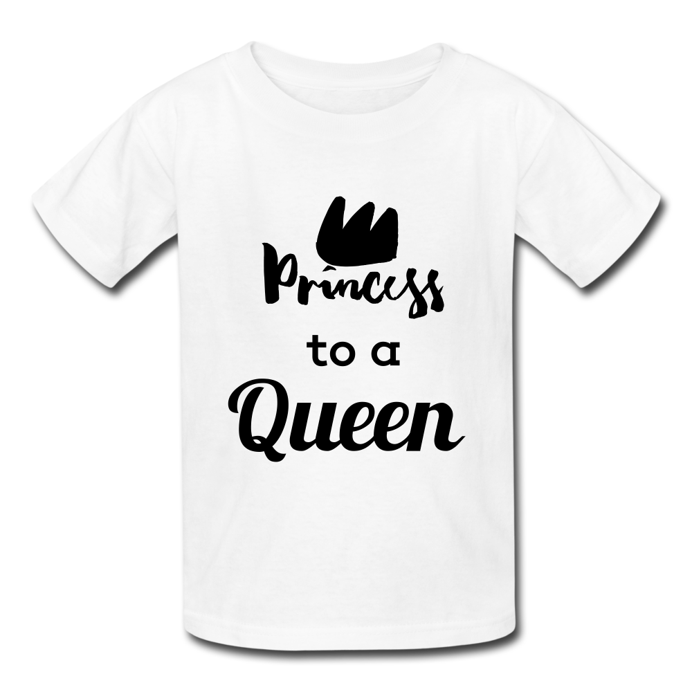 Princess to a Queen (Girl's T-Shirt) - white