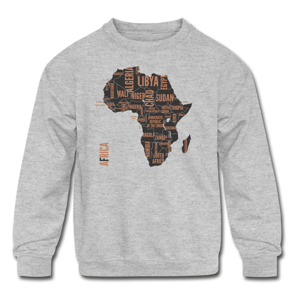 Africa Countries (Kids' Crewneck Sweatshirt) - heather gray
