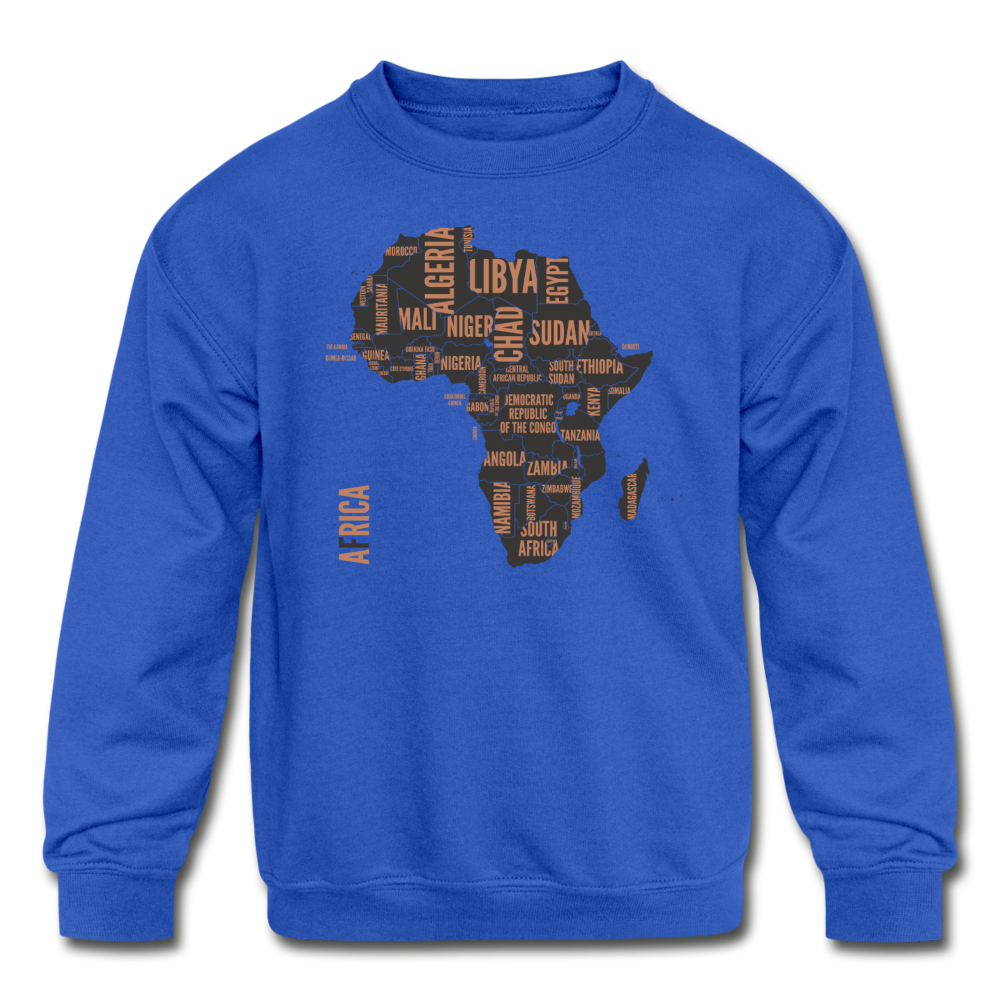 Africa Countries (Kids' Crewneck Sweatshirt) - royal blue