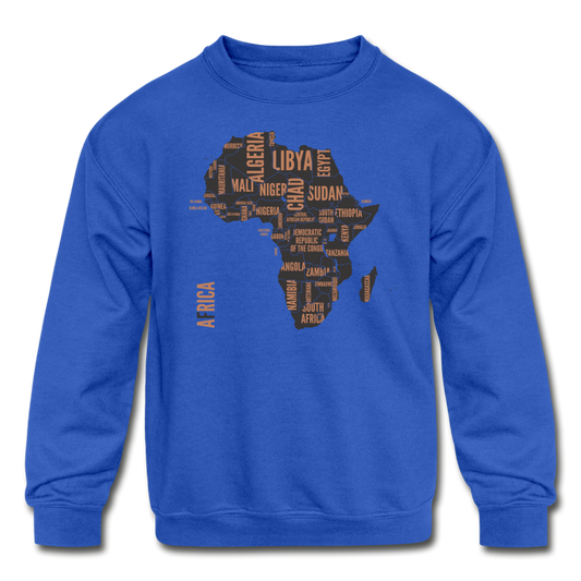 Africa Countries (Kids' Crewneck Sweatshirt) - royal blue