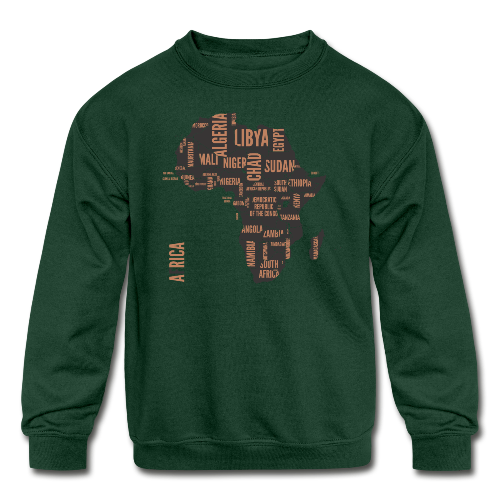 Africa Countries (Kids' Crewneck Sweatshirt) - forest green