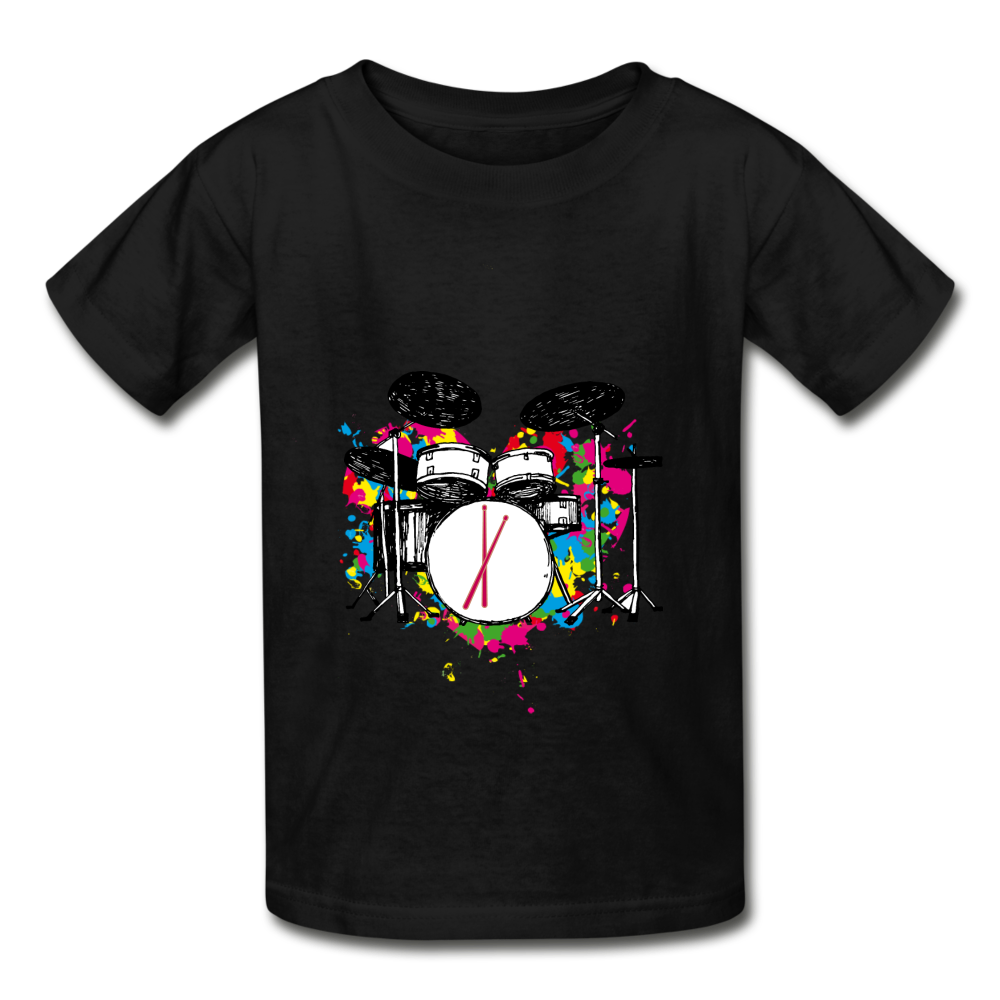 Her Drums (Hanes Youth Tagless T-Shirt) - black