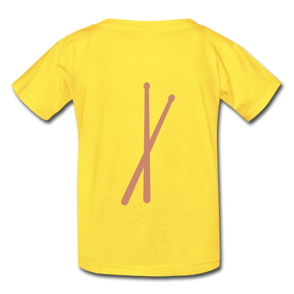 Her Drums (Hanes Youth Tagless T-Shirt) - yellow