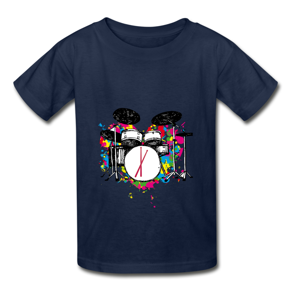 Her Drums (Hanes Youth Tagless T-Shirt) - navy